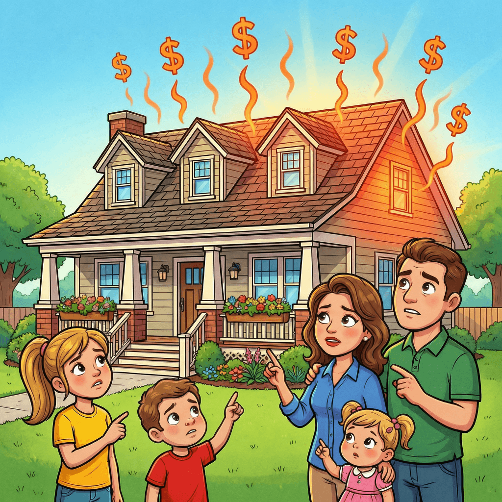 Illustration for: Up to 30% of your home's energy escapes through the attic.