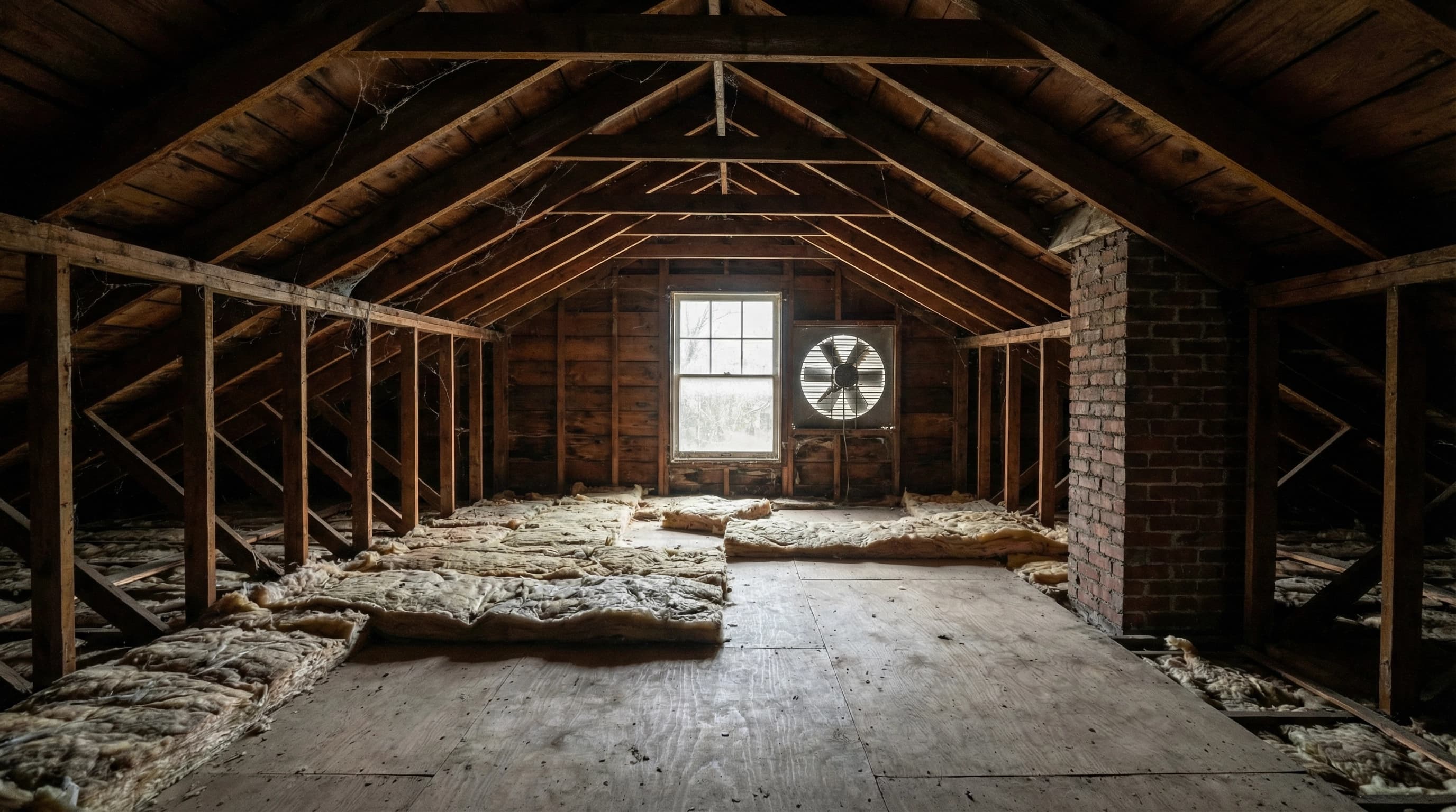 Before: attic insulation project 7