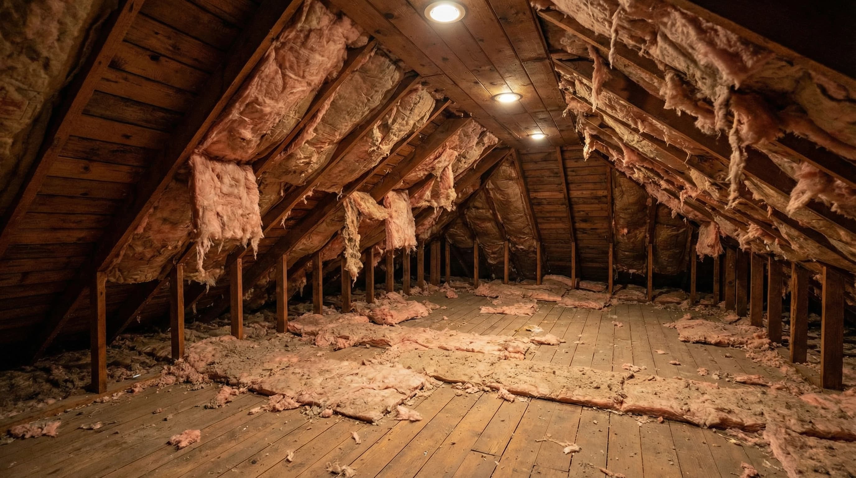 Before: attic insulation project 8