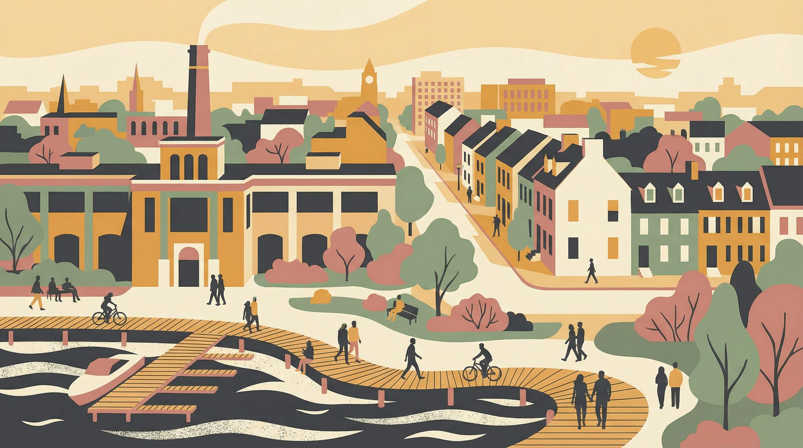 Alexandria, Virginia neighborhood illustration