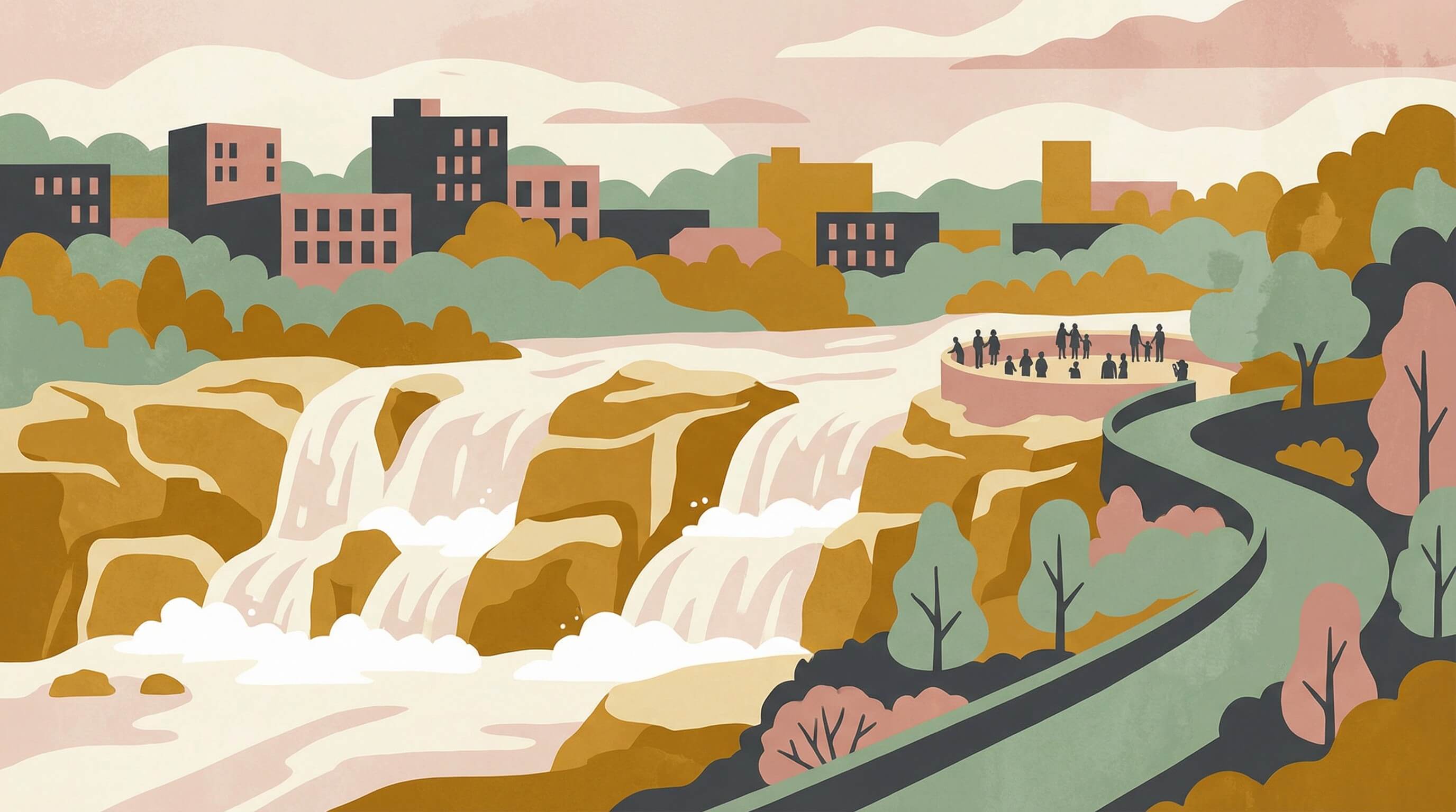 Great Falls, Virginia neighborhood illustration
