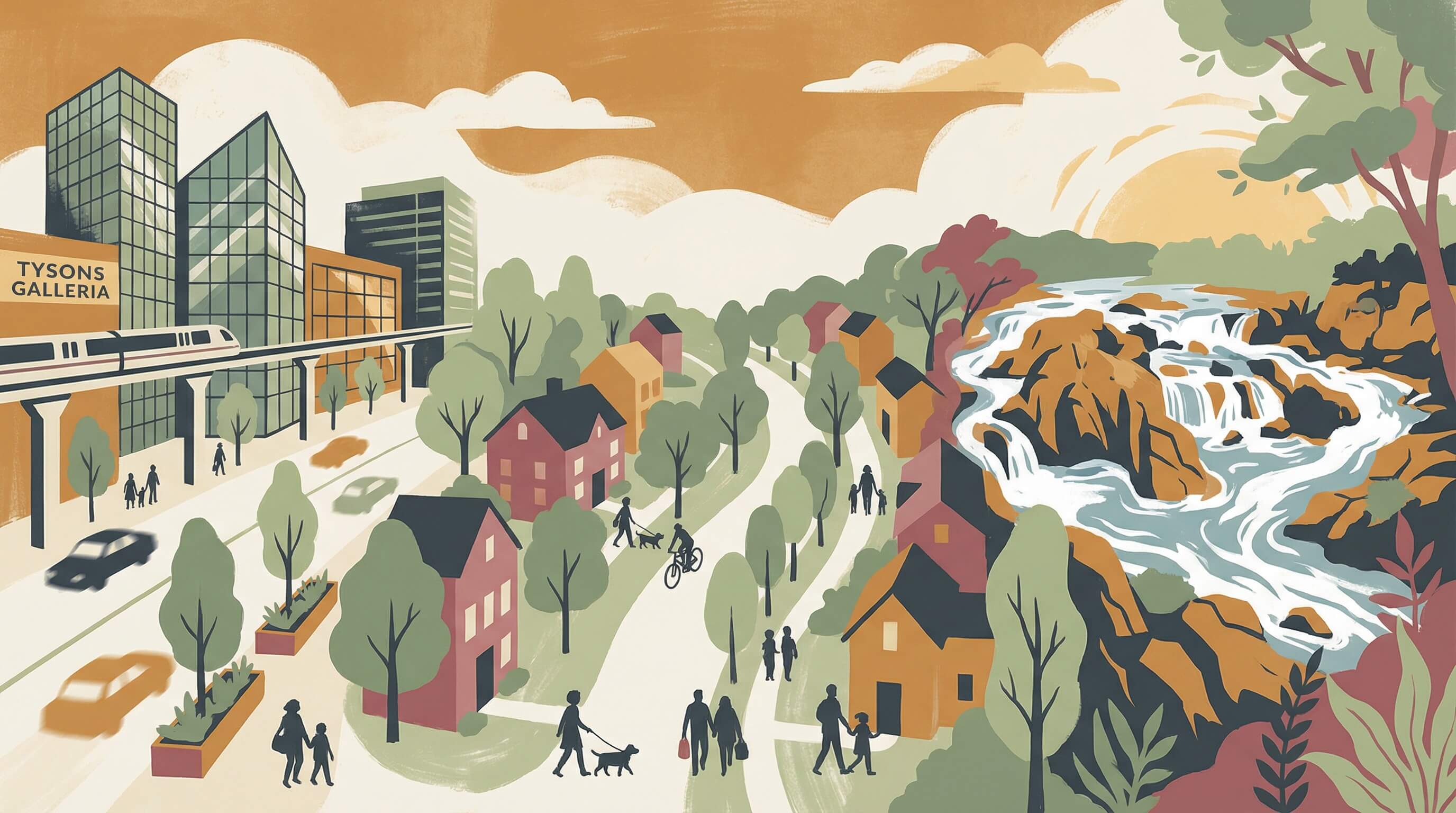 McLean, Virginia neighborhood illustration