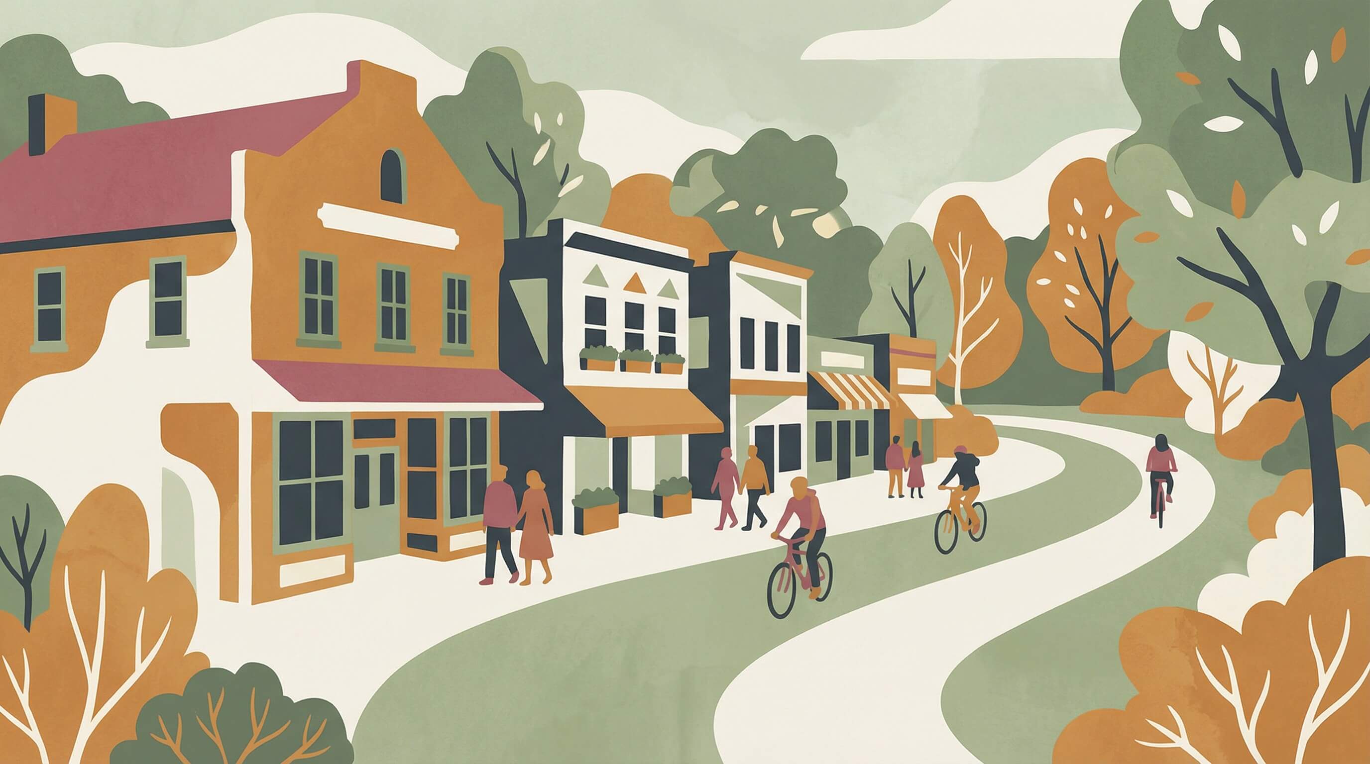 Vienna, Virginia neighborhood illustration